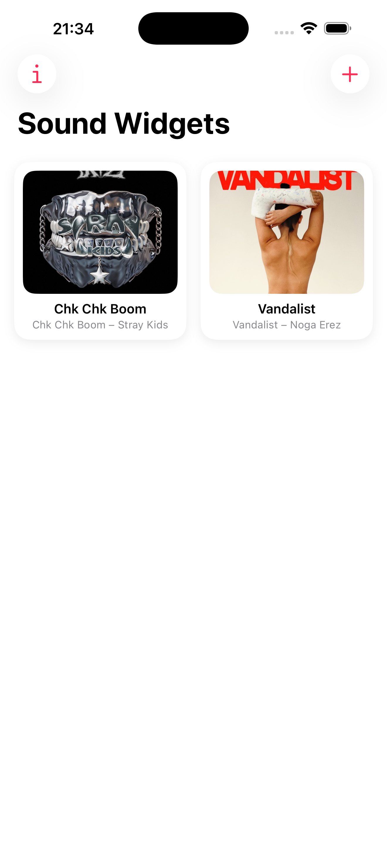 Screenshot: Sound Widgets