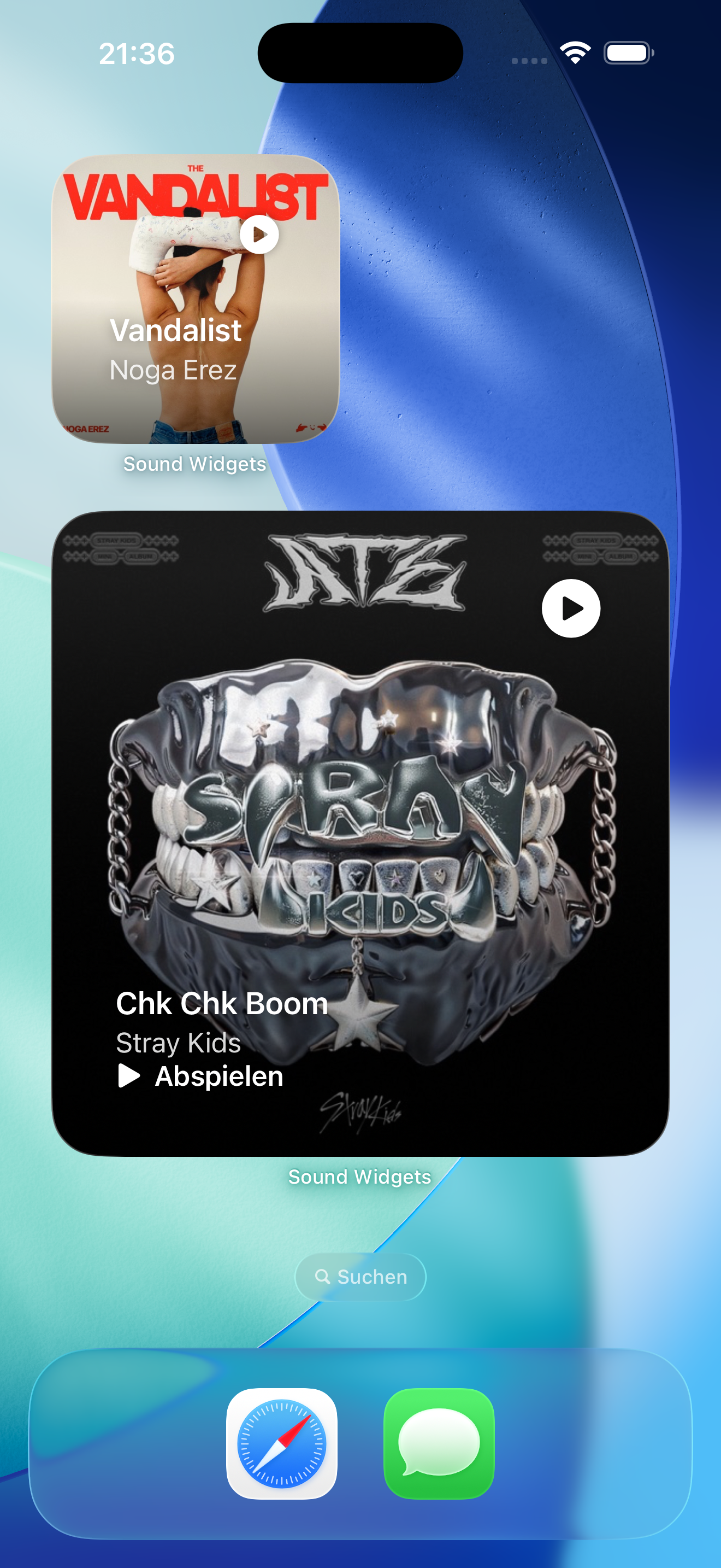 Screenshot: Sound Widgets